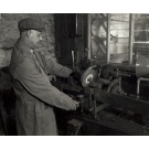Saw Doctor sharpening the same bandsaw blades as we still use today