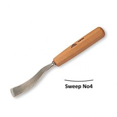 Stubai 4mm Long Bent Flat Carving Gouges No4 Sweep