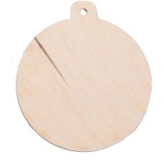Plywood Christmas Bauble, Suitable for Pyrography