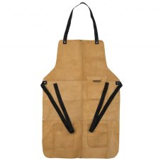 Carpenters Heavy-Duty Leather Apron with Front Pockets - Colour Natural