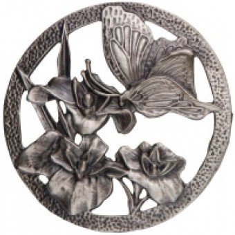 Craft Supplies Pewter Lid - Butterfly