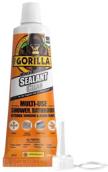 Gorilla Gorilla Mould Resistant Sealant Clear Tube 80ml