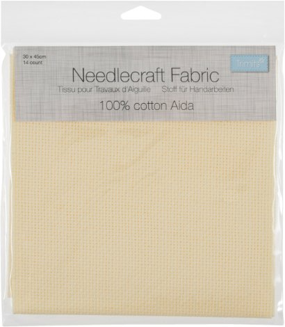 Trimits Needlecraft Fabric 14 count Cream