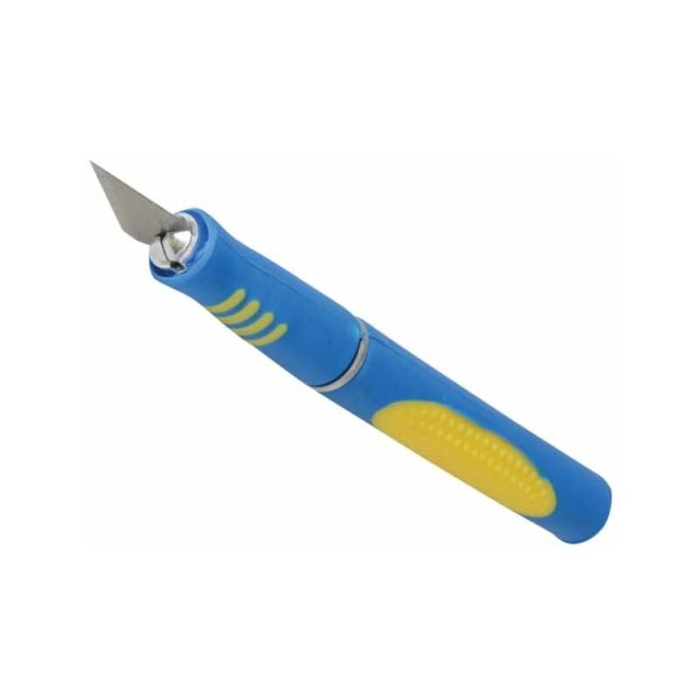 Faithfull BlueSpot Soft Grip Precision Craft Knife & Blades B/S29612 for Trimming, Cutting & Hobby Craftwork B
