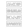 Trend Template set letters 57mm uppercase