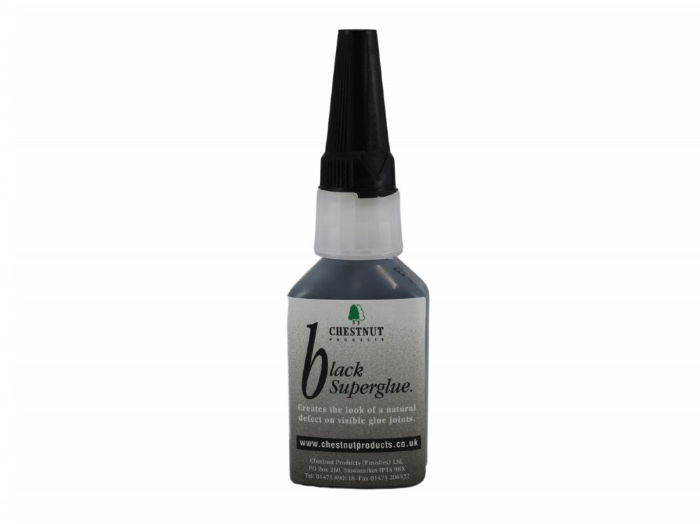 Chestnut Black Super Glue Cyanoacrylate Superglue 20g - Yandles