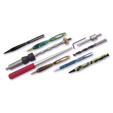 Complete Pen Turning Kit for Pen Making on the Lathe Inc Mandrel, 5 Pen Kits, Trimming Tool & Drill