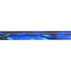 19mm Round Acrylic Pen Blank, Dark Blue with Black & White Swirl