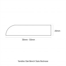 Oak Bench Slats with a Bullnose Profile