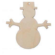 Plywood Snowman, Suitable for Pyrography