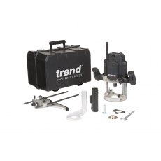 Trend T12EK 1/2" Variable Speed Plunge Router With KITBOX 2300W