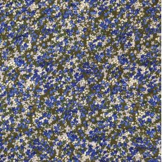 Blue Floral Print on Viscose