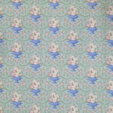 Flowerbees Teal Cotton Fabric