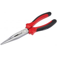 Heavy Duty Long Nose Pliers with Soft Grip Handles, 200mm