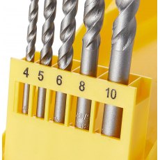 DEWALT 5 Piece Masonry Drill Bit Set with 130° Douglas Form Carbide Tipsl Set of 5 4-10mm