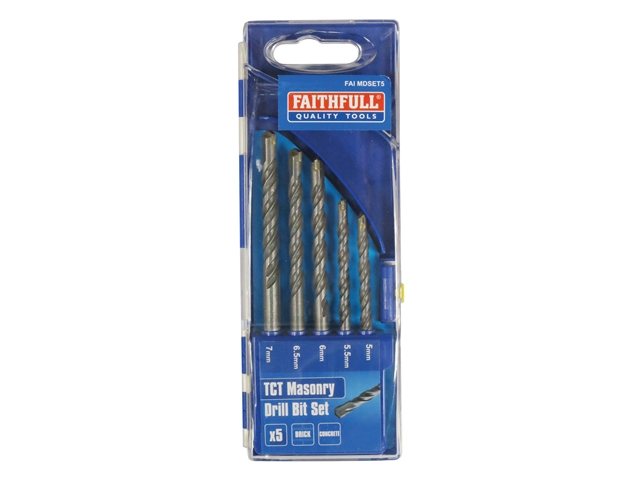 Faithfull Masonry Drill Set - Faithfull 5 Piece Standard
