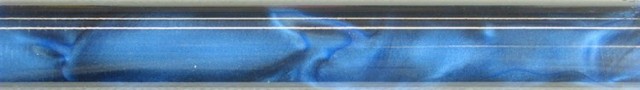 Charnwood 19mm Round Acrylic Pen Blank, Indigo Blue with Black Swirl