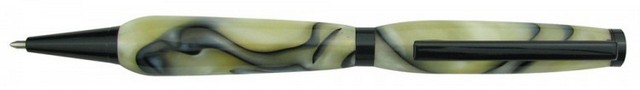 Charnwood 7mm Slimline Twist Pen, Black Chrome