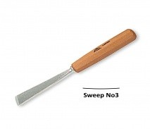 Stubai Stubai 20mm Straight Flat Carving Gouge No3 Sweep