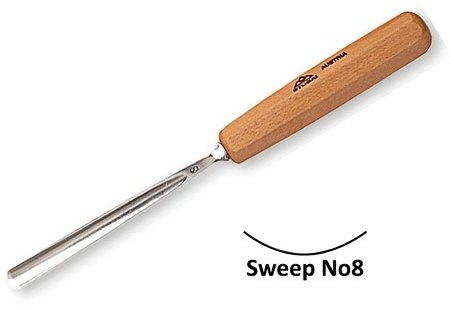 Stubai Stubai 6mm Straight Carving Gouge No8 Sweep