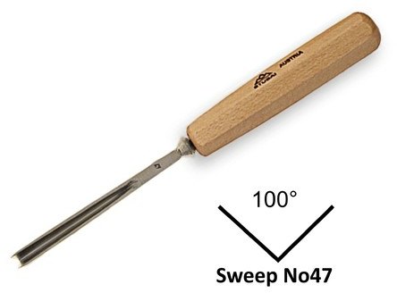 Stubai Stubai 12mm Straight V-Parting Tool No47 Sweep