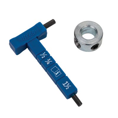 Kreg® Easy-Set Stop Collar & Material Gauge/Hex Wrench Kit