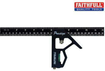 Faithfull Prestige Combination Square Black Aluminium 300mm (12in)