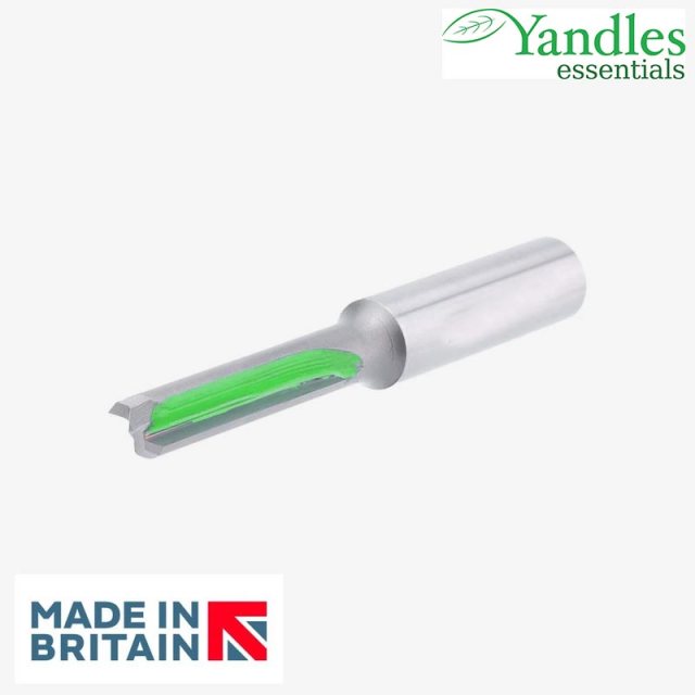 Yandles essentials 1/2' double flute straight cutter 10mm diameter x 35mm cutting depth - UK MADE
