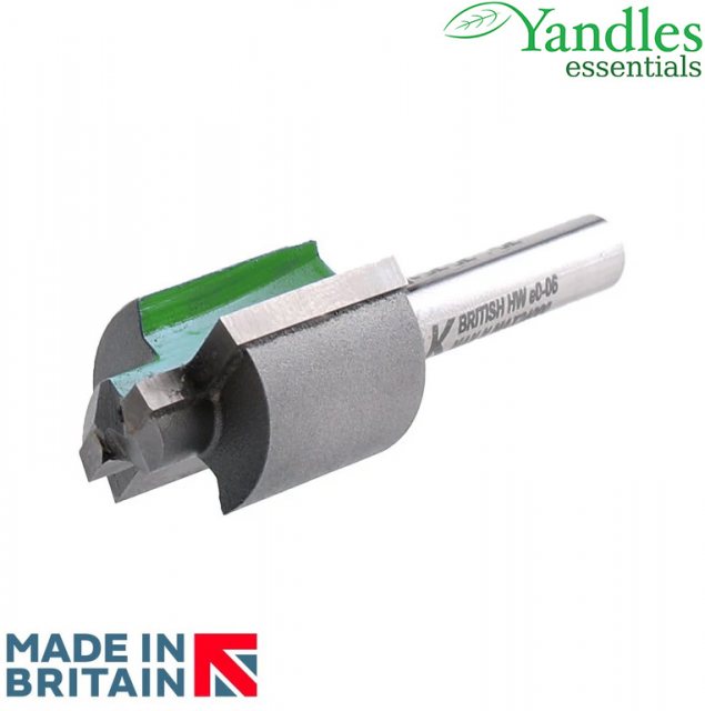 Yandles essentials 1/4' stepped rebate cutter, top rebate 19mm x 9.5mm, bottom rebate 13mm x 6mm - UK MADE