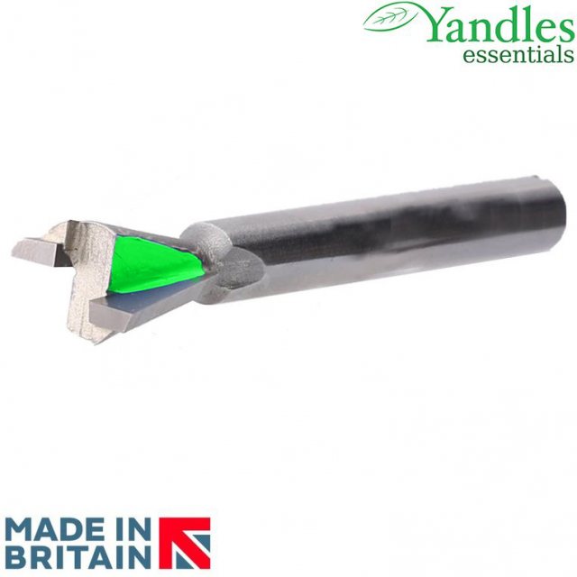 Yandles 1/4' dovetail cutter 12.7mm diameter, 12.7mm depth of cut, 104 degree angle, 46mm overall length