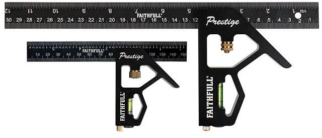 Faithfull Faithful Prestige Combination Square CNC Machined Twin Pk!