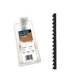 Olson Scroll Saw Blade - 20 TPI 0.1 Wide X 0.018 Thick X 5" Long - Stamped Regular Tooth - Pinned En