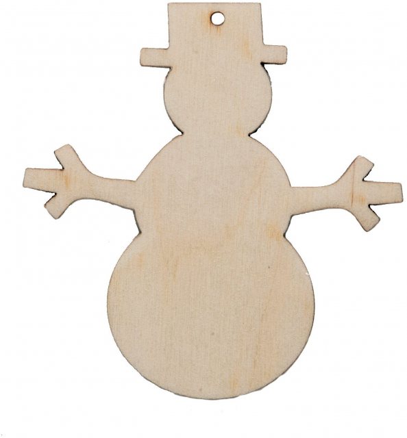 Plywood snowman, Suitable for Pyrography