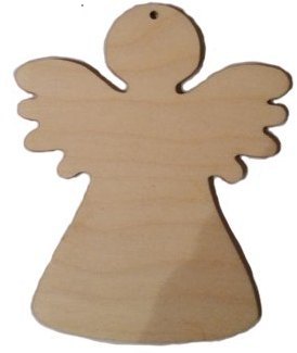 Plywood Christmas Angel, Suitable for Pyrography
