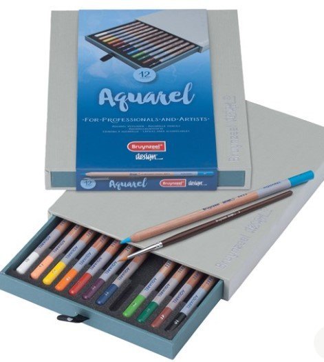Royal Talens Bruynzeel Design Set of 12 Professional Aquarel Pencils