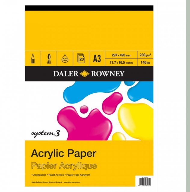 Daler Rowney Daler Rowney A3 System 3 Acrylic Paper Pad