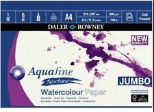 Aquafine Daler Rowney A4 Aquafine Jumbo Textured Watercolour Pad - 50 sheets