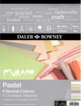 Daler Rowney Daler Rowney Murano Pastel Paper Pad  - Neutral colours (12 x 9')