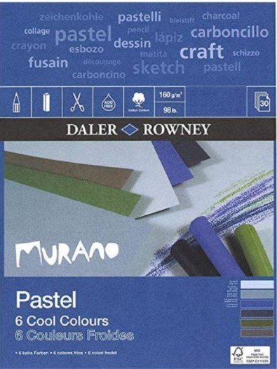 Daler Rowney Daler Rowney Murano Pastel Paper Pad - Cool Colours (16 x 12')