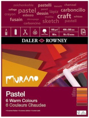 Daler Rowney Daler Rowney Murano Pastel Paper Pad - Warm colours (16 x 12')