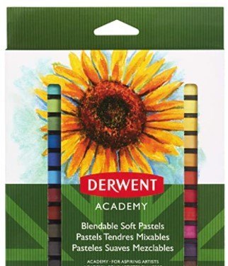 Derwent Academy Blendable Soft Pastels - set of 24 assorted colours