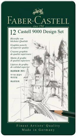 Faber Castell - 12 Castell 9000 Design Graphite Pencil Set