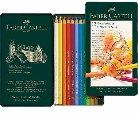 Faber Castell - 12 Polychromos Colour Pencil Set