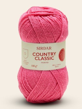 Sirdar Country Classic Worsted  - Shocking Pink 0652