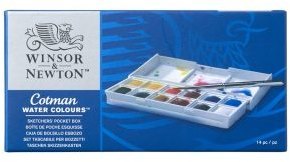 Winsor & Newton Winsor & Newton - Cotman Watercolours Sketchers Pocket Box 12 half pans