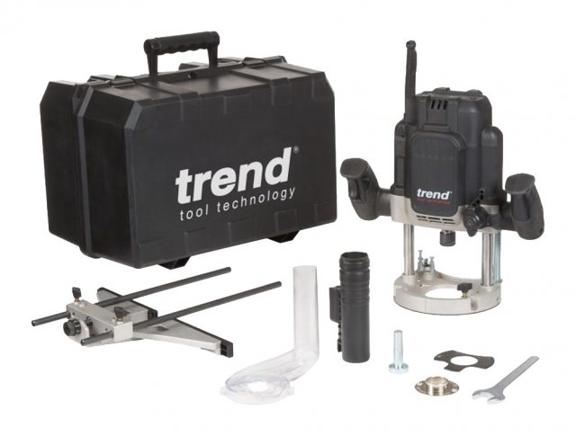 Trend Trend T12EK 1/2" Variable Speed Plunge Router With KITBOX 2300W