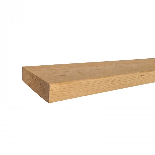 Side View of a Solid American Cherry Shelf