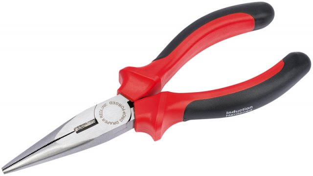 Draper Heavy Duty Long Nose Pliers with Soft Grip Handles, 165mm