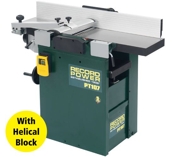 Record Power Record Power PT107HB 10x7 Planer Thicknesser with Spiral / Helical Blade Block
