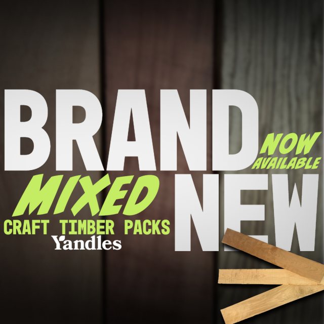 Yandles BRAND NEW! Mixed Craft TImber Pack, Inc: Ash, Tulipwood & Sapele